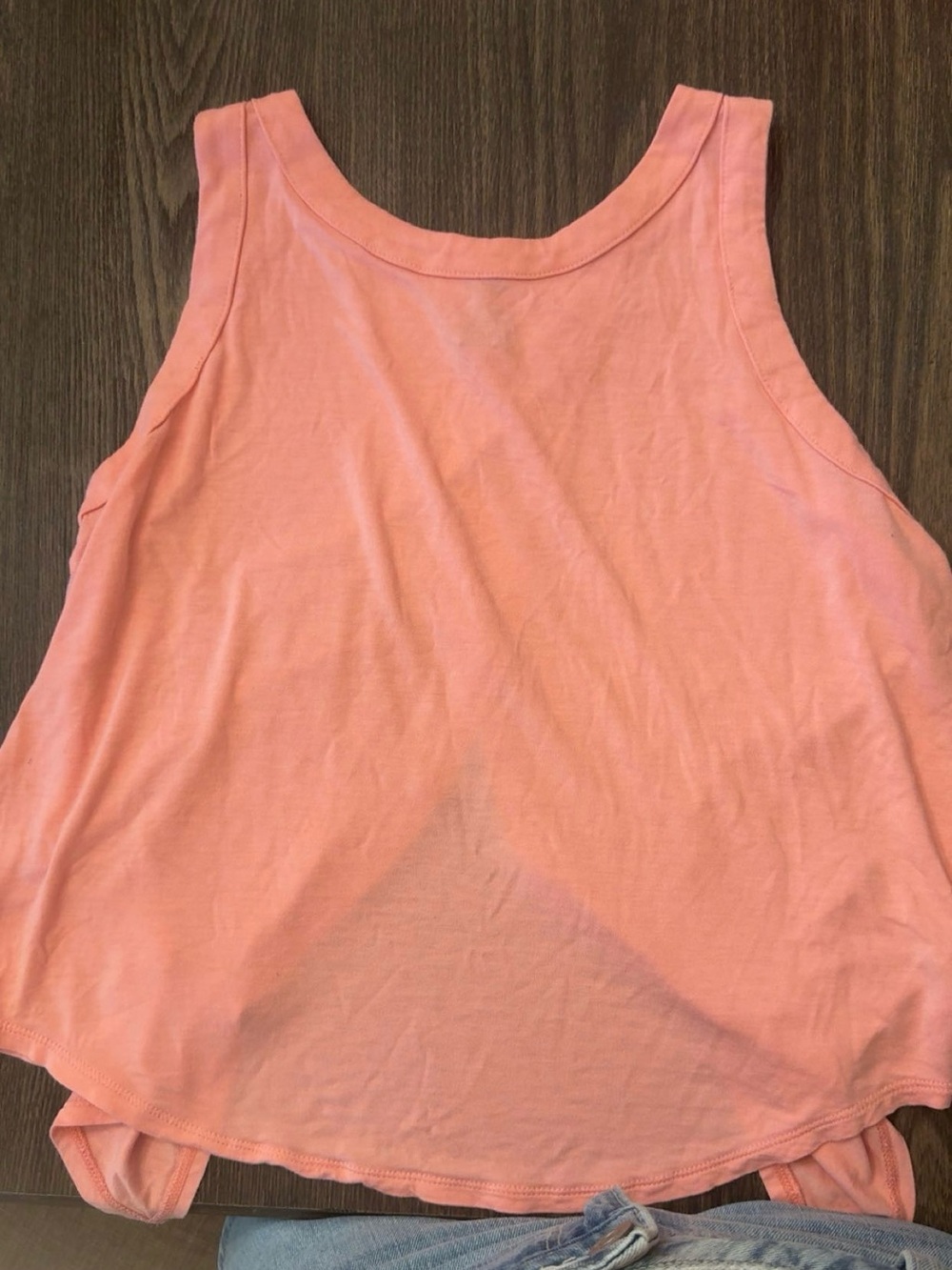 Old Navy Coral Pink Scoop Neck Open BackTank Top